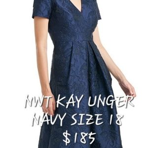 Kay Unger NWT MOB dress Navy Size 18